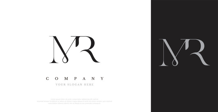 Initial MR Logo Design Vector 