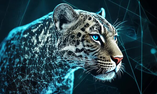 Digital Art of a Leopard