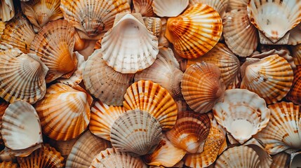Sea shells on the beach.