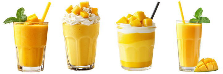 Mango Smoothie with whipcream and mango slice