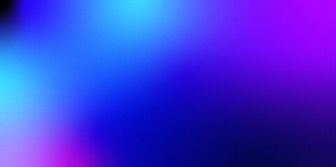 Blue purple grainy gradient vertical glowing abstract light wave on black noise texture background .Neon purple blue and mint green colorful gradient background Best design for your ad, poster, bann.	