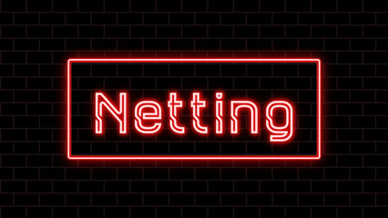 Netting のネオン文字