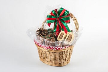 Festive Gift Basket Filled with Delicious Treats
