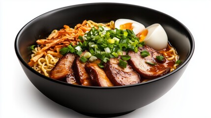 Fototapeta premium Savory Ramen Bowl with Toppings and Egg