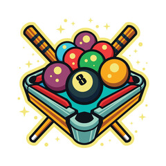 Billiard club Logo Template Design