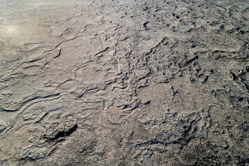 Aerial View of Rough Natural Rocky Terrain Surface
