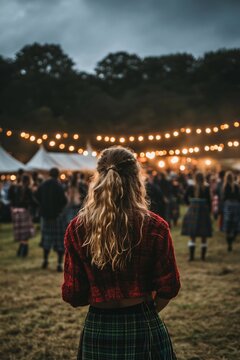 Scottish Ceilidh Dance at Local Festival