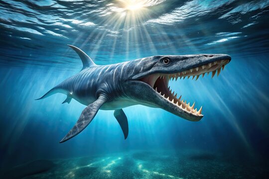 Terrifying marine predator hunting under the sea