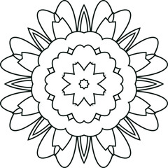 Mandala Art Designs Circular Pattern in the Form of a Mandala Decorative Ornament in Ethnic Oriental Style.