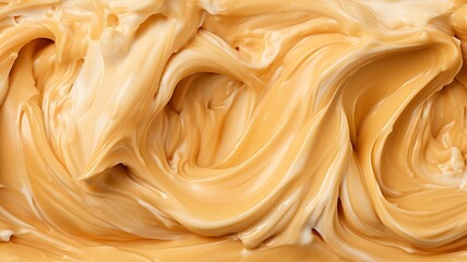 Close up butterscotch ice cream texture