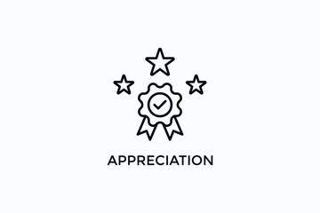 Appreciation Vector Icon Or Logo Illustration