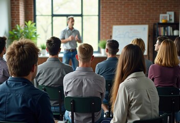 Fototapeta premium University Students Preparing for the Future Through Classroom Learning and Skill Development in a Collaborative Academic Setting