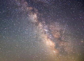 The milky way and starry night sky