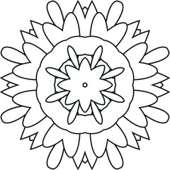Mandala Clip Art Circular Pattern in the Form of a Mandala Decorative Ornament in Ethnic Oriental Style.
