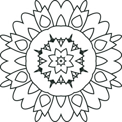 Mandala Coloring Ideas Circular Pattern in Form of Mandala With Flower for Henna, Mehndi, Tattoo, Decoration Decorative Ornament in Ethnic Oriental Style.