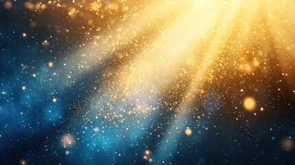 Obraz premium Golden Light Burst in the Cosmos