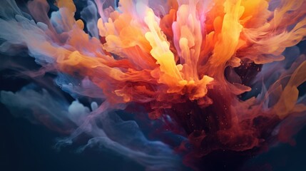 Obraz premium Abstract Colorful Ink Explosion