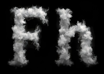 Bokeh Effect Transparent Letters F G H I J - White Smoke Fog Cloud Cutouts PNG Set for Creative Designs and Backgrounds