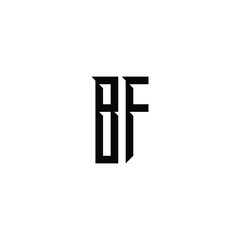 BF monogram logo design letter text name symbol monochrome logotype alphabet character simple logo