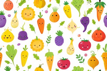 Playful Seamless Pattern with Cartoon Animals