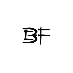 BF monogram logo design letter text name symbol monochrome logotype alphabet character simple logo