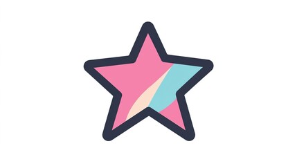 Obraz premium Simple and Elegant Star Icon, Perfect for Various Design Applications and Creative Projects