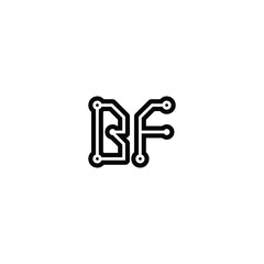 BF monogram logo design letter text name symbol monochrome logotype alphabet character simple logo