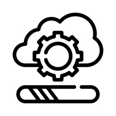 Cloud Feature line icon