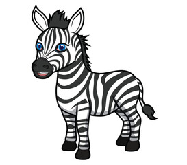 zebra cartoon vector isolated