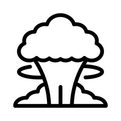 Nuclear Explosion line icon