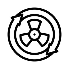 Radiation Symbol Circle line icon