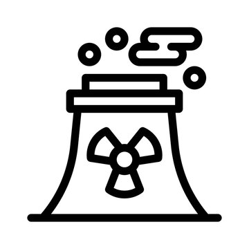 recommend clip art: Nuclear Power Plant line icon