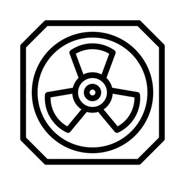 recommend clip art: Radiation Warning line icon