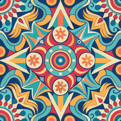 Fototapeta premium Colorful Abstract Seamless Pattern Vector illustration Design