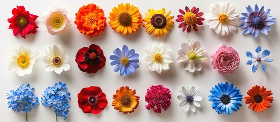 A Colorful Arrangement of Various Flowers