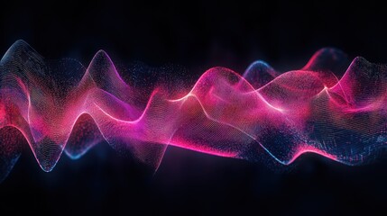 Obraz premium Vibrant Abstract Visualization of Sound Waves
