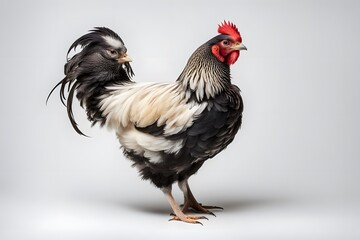 Fototapeta premium Booted bantam on white background, Ai Generated