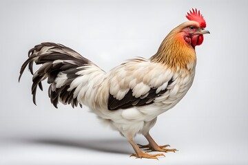 Fototapeta premium Booted bantam on white background, Ai Generated
