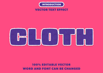 Editable text Effect Style embroidery stitch knit 3d logo mock up template