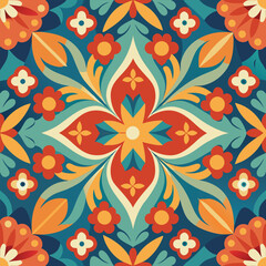 Vibrant Abstract Seamless Pattern Background - Vector Illustration  Seamless Pattern