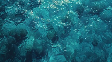Deep Teal Water Ripples