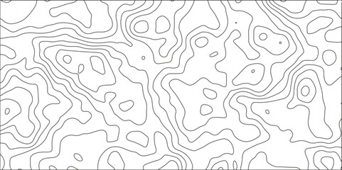 Fototapeta premium Abstract pattern with lines. Background of the topographic map. White background with topographic wavy pattern design. Vector contour topographic map.