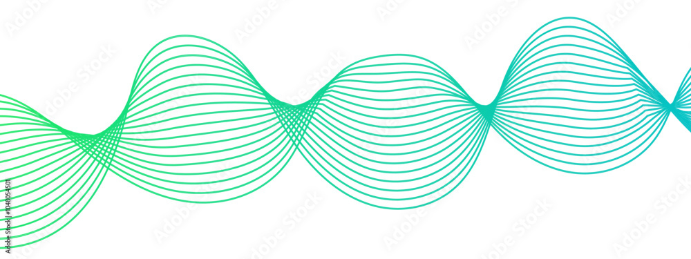 Wall mural abstract background with striped ribbons vector background with lines. wave shape is clearly visible