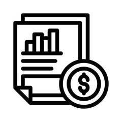 Financial Report line icon