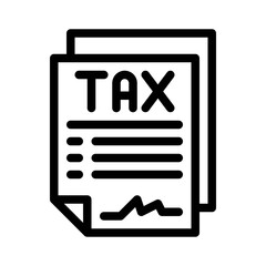 Tax Document line icon