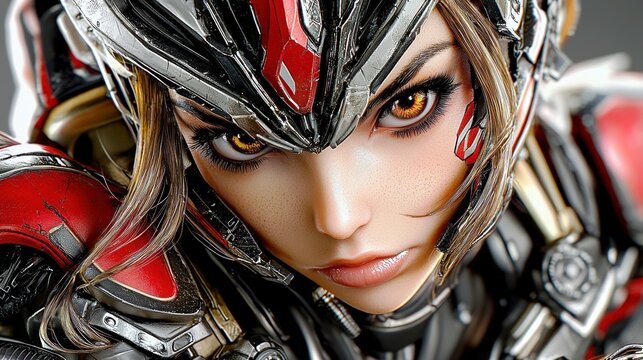 Close-up of Anime Character in Futuristic Style