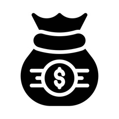 Money Bag glyph icon