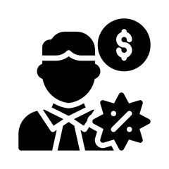 Tax Consultant glyph icon