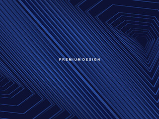 Premium background design with diagonal dark blue stripes pattern. Vector horizontal template for digital lux business banner, contemporary formal invitation, luxury voucher, prestigious gift certific