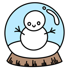 Christmas snowman snowball